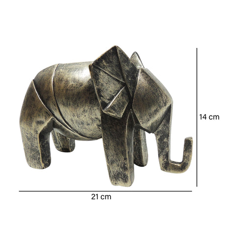 ESCULTURA ELEFANTE ARABIA 21.5X14CM COBRE