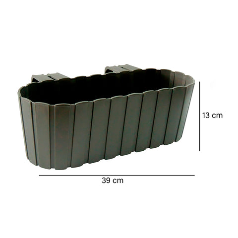 Maceta Gris Garden 39 x 21.5 x 13 cm