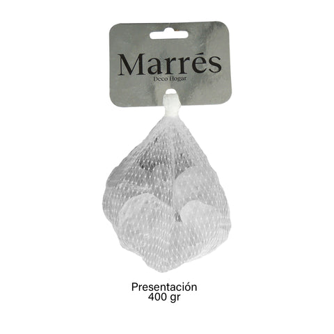 Piedra cuarzo Vidrio Blanco 400 gr