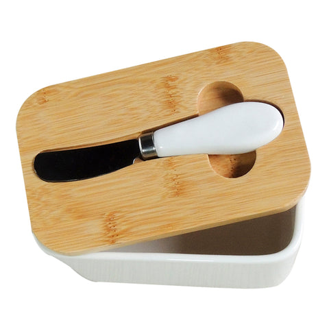Mantequillera mas pala Blanco Utilitarios 15x9.5x6.4 cm