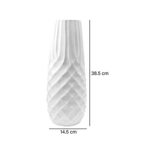 Jarrón Alejandría Blanco 14.5X38.5cm