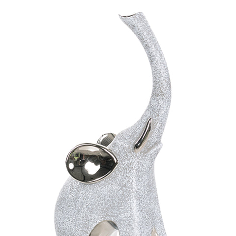 Escultura Elefante Plata Guinea 12 x 7 x 25.5 cm