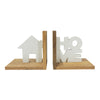 Apoya libros home Blanco 15.9 x 10 x 15.9 cm