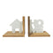 Apoya libros home Blanco 15.9 x 10 x 15.9 cm