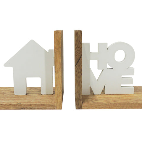 Apoya libros home Blanco 15.9 x 10 x 15.9 cm