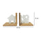 Apoya libros home Blanco 15.9 x 10 x 15.9 cm