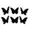 Apliques Set X6 Mariposa Negro 13X11CM
