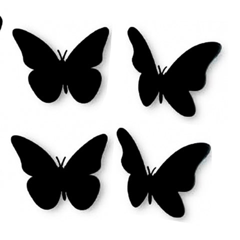 Apliques Set X6 Mariposa Negro 13X11CM