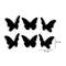 Apliques Set X6 Mariposa Negro 13X11CM