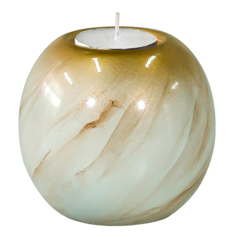 Portavela Calacata Oro 9.5X10 cm
