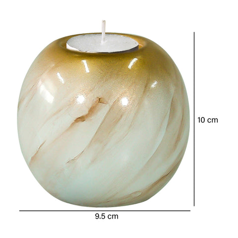 Portavela Calacata Oro 9.5X10 cm