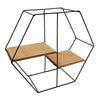 Repisa Hexágonal Pequeña Wire Beige 36.5X32cm