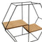 Repisa Hexágonal Pequeña Wire Beige 36.5X32cm