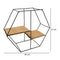 Repisa Hexágonal Pequeña Wire Beige 36.5X32cm