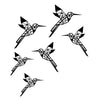 Apliques Set X6 Colibrí Negro 15.7X17cm