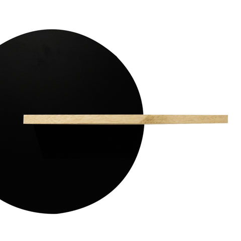 Repisa circulo Negro Pampa 40X7.5X3O cm