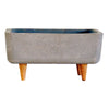 Terrario Patas Cemento Gris Concrete 30X15CM