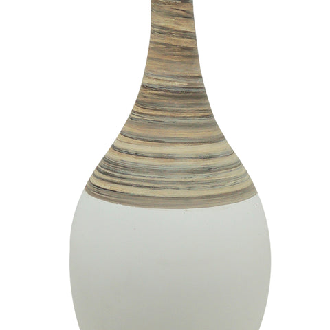 Florero Cerámica Beige Lyon 14.5x36cm