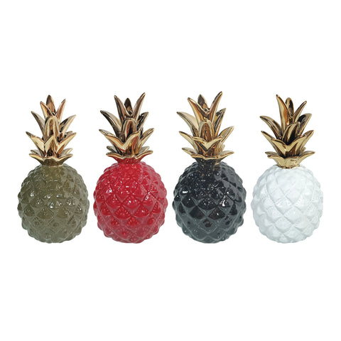 Fruta piña Multicolor Hawaii 8.5 x 8.5 x 16 cm