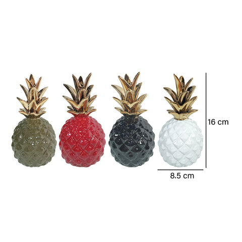 Fruta piña Multicolor Hawaii 8.5 x 8.5 x 16 cm