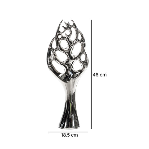 Escultura Árbol Plata Madagascar 18.5X46Cm