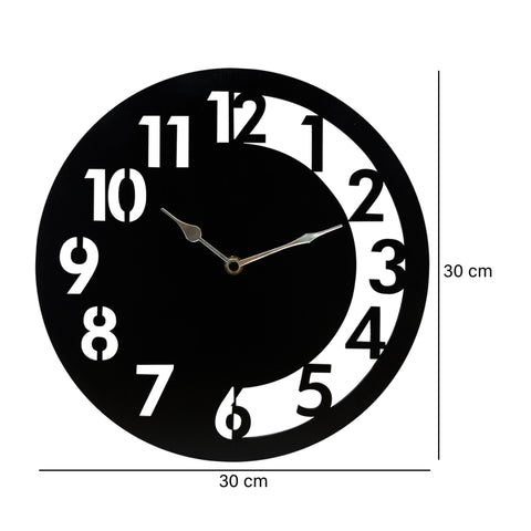 Reloj Negro Amsterdam 30 x 30 cm