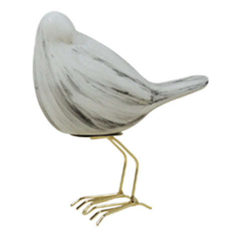 Escultura Pajaro Lado Blanco Bianco 14.5X21cm