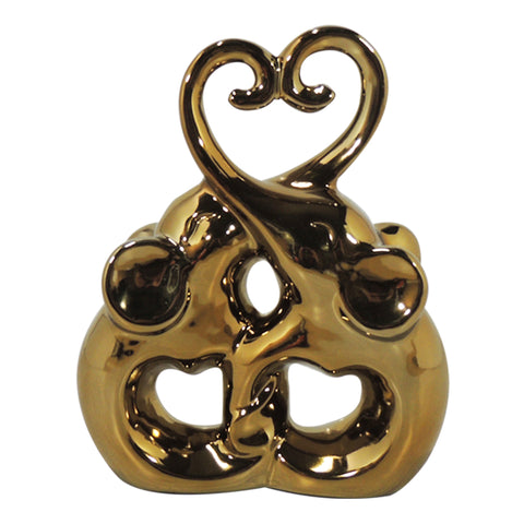 Escultuta Elefante corazón Oro Tanzania 16.5 x 5.5 x 20.5 cm