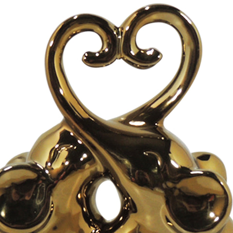 Escultuta Elefante corazón Oro Tanzania 16.5 x 5.5 x 20.5 cm