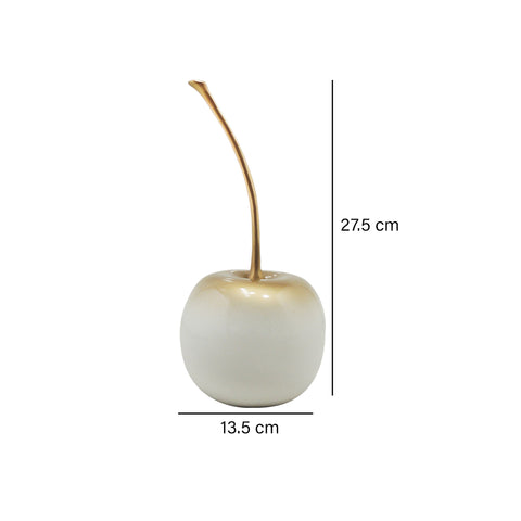 Fruta Cereza Blanco oro 13.5 x 13.5 x 27.5 cm