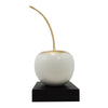 Escultura cereza grande Blanco oro 19X45 Cm