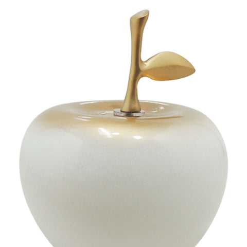 Fruta Manzana Blanco oro 12 x 17 cm