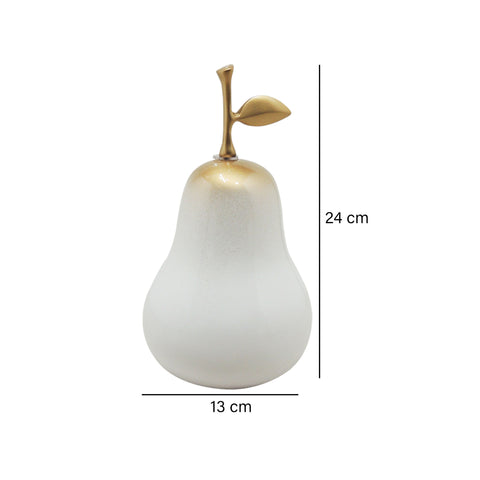 Fruta Pera Blanco oro 13 x 24 cm