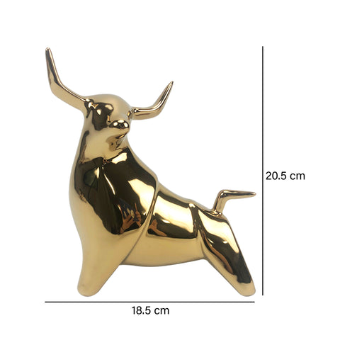 Escultura Toro Oro Gold 18x20cm
