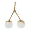 Fruta Cereza x2 Blanco Oro 18.5 x 24.5 cm