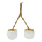Fruta Cereza x2 Blanco Oro 18.5 x 24.5 cm