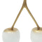 Fruta Cereza x2 Blanco Oro 18.5 x 24.5 cm