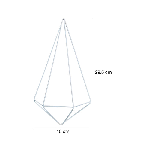 Aplique Diamante Pared Blanco Wire 16.5x28cm