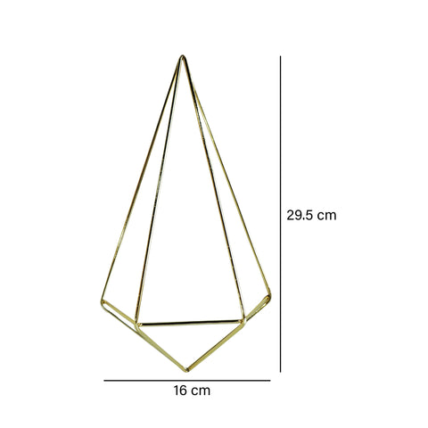 Aplique Diamante Pared Oro Wire 16.5x28cm