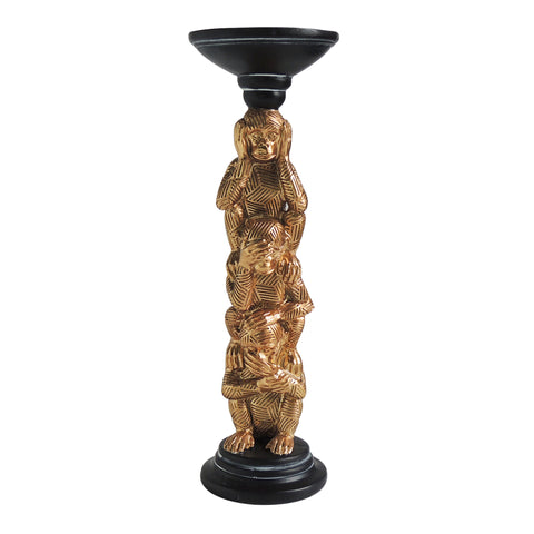 Candelabro micos Oro Congo 10 x 30 cm