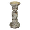 Candelabro Gris Emperador 10.5x10.5x22 cm