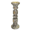 Candelabro Gris Emperador 10.5x10.5x30 cm