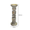 Candelabro Gris Emperador 10.5x10.5x30 cm