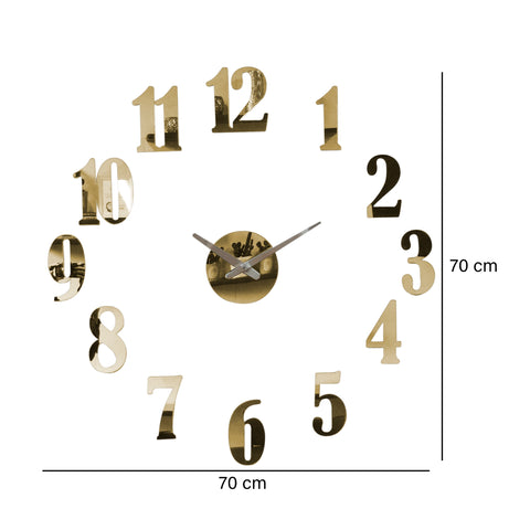 Reloj 3D Amsterdam Oro 70 x 70 cm