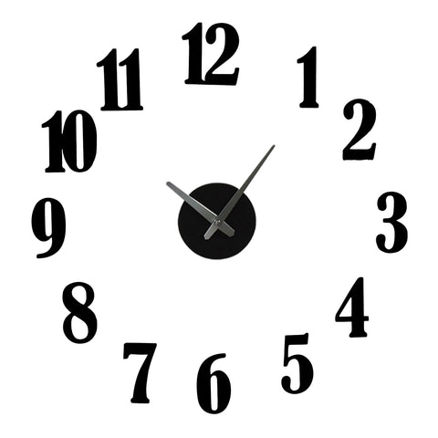 Reloj 3D Amsterdam Negro 70 x 70 cm