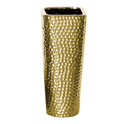 Jarrón Martillado Oro Budapest 10.5X25 cm