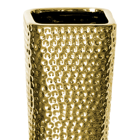 Jarrón Martillado Oro Budapest 10.5X25 cm