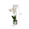 Planta Orquídea Artificial Plástico Blanco Jardín 29x55 cm