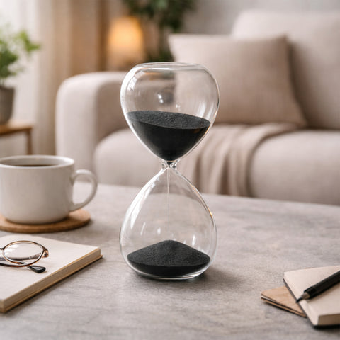 Reloj de Arena Cronos Negro 8 x 20 cm