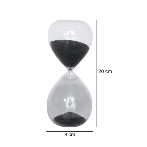 Reloj de Arena Cronos Negro 8 x 20 cm